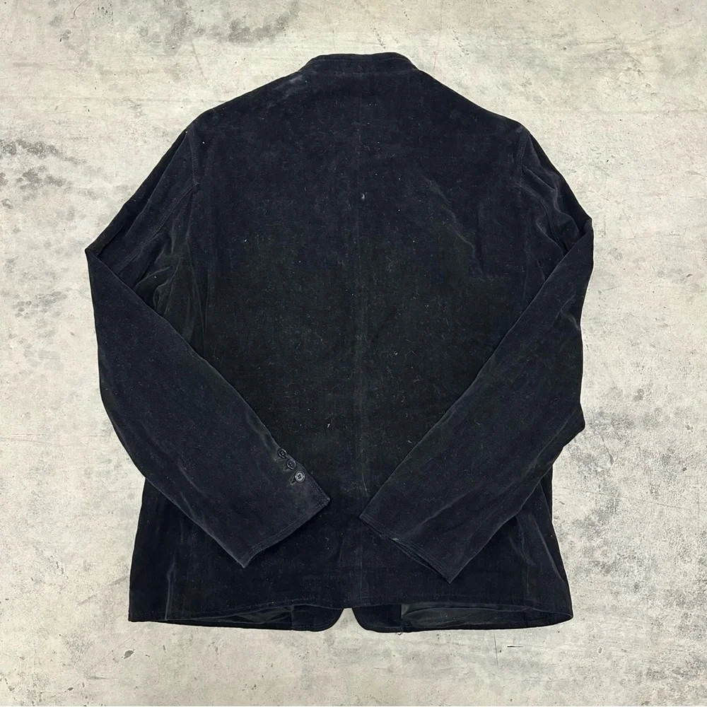 John Varvatos Black Stand Up Collar Coat Military Avant Garde Indie‎ Sleaze